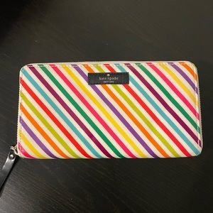 Kate Spade stripped continental wallet